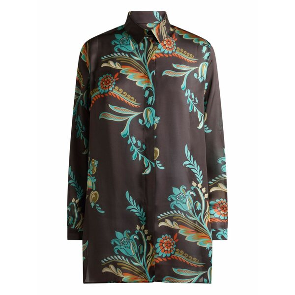 エトロ レディース シャツ トップス Floral-print shirt Brown｜asty