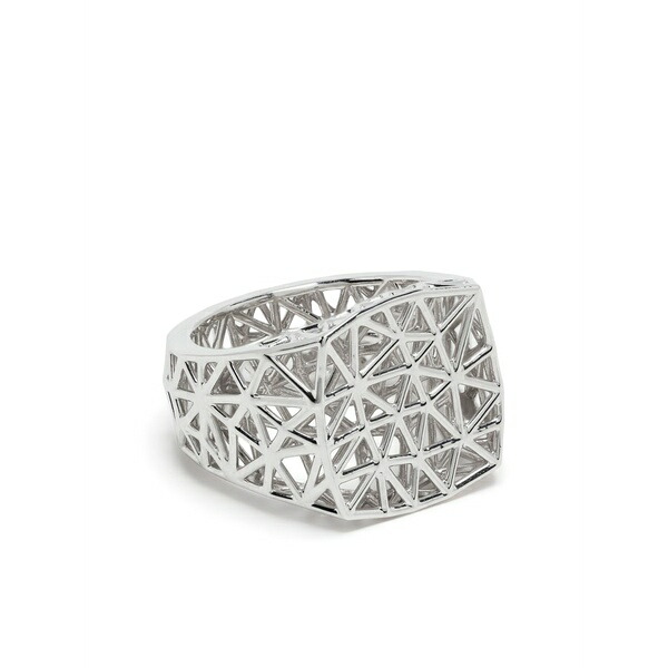 トムウッド レディース リング アクセサリー Braided geometric ring Silver|asty