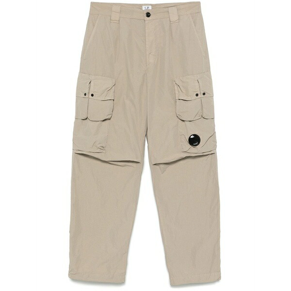 シーピーカンパニー メンズ カジュアルパンツ ボトムス Lens-detail cargo trousers Neutrals|asty