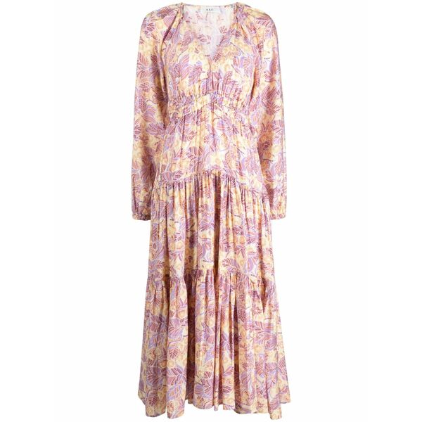 エーエルシー レディース ワンピース トップス Iman floral-print ruffled dress Pink｜asty