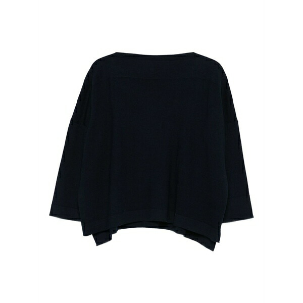 壁蝨目内鰓 グレジス レディース 編み物\u0026ティーシャツ アウター Boat-neck wool sweater Blue