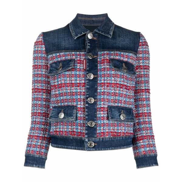 ディースクエアード レディース デニムパンツ ボトムス Panelled denim jacket Blue|asty