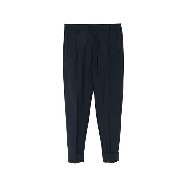 オジオ メンズ 心地好いズボン下 ボトムス Cuffed tailored trousers Blue