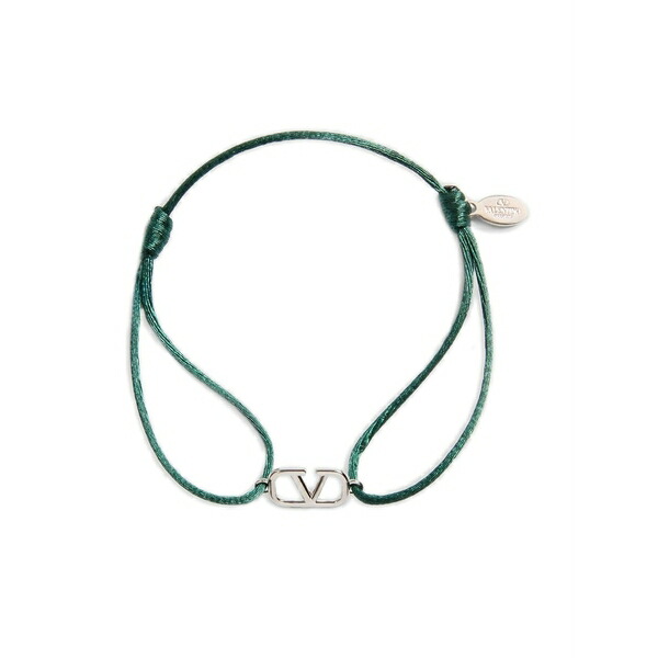 ヴァレンティノ ガラヴァーニ メンズ ブレスレット・バングル・アンクレット 付属物 Vlogo signature cord bracelet Green