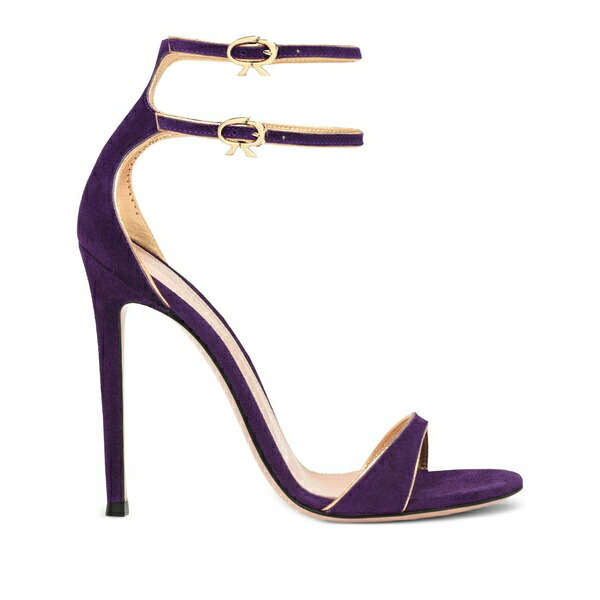 ジャンヴィト ロッシ レディース サンダル シューズ 115mm victorine double-buckle heeled sandals Purple|asty