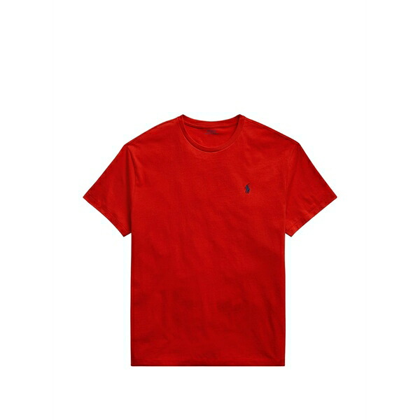 ラルフローレン メンズ プルオーバー トップス Crew-neck logo-embroidered t-shirt Red
