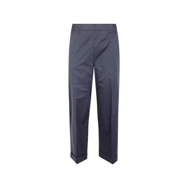 リビアナコンティ レディース 心地好いズボン下 ボトムス Turn-up tailored trousers Blue
