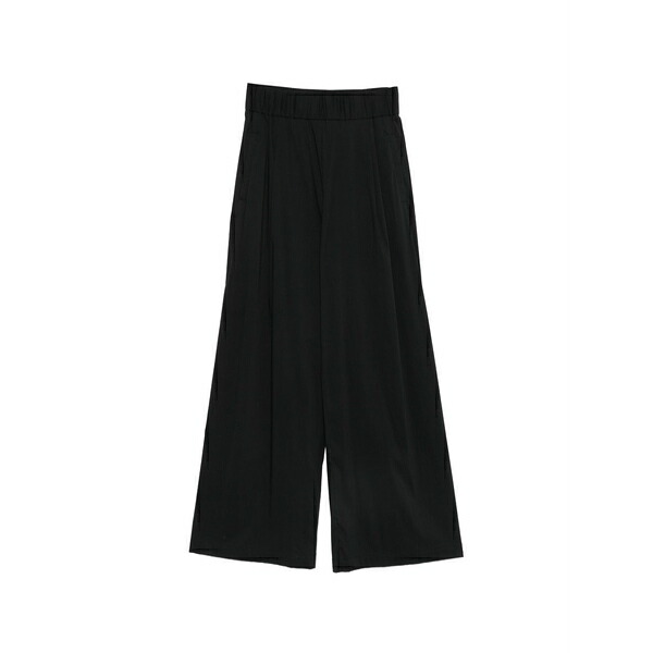 セミクチュール レディース 心地よいズボン下 ボトムス Elasticated-waistband trousers Black レディースファッション-パンツ