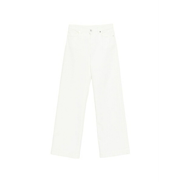 野球クラブ はたご屋 ザ 昼まえ レディース ジーンズズボン下 ボトムス Enna wide-leg jeans White