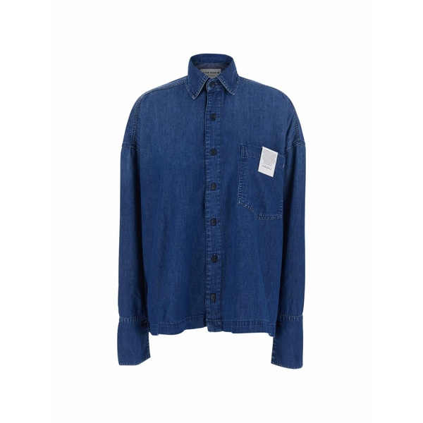 アイコン デニム レディース シャツ トップス Chest pocket shirt Blue|asty