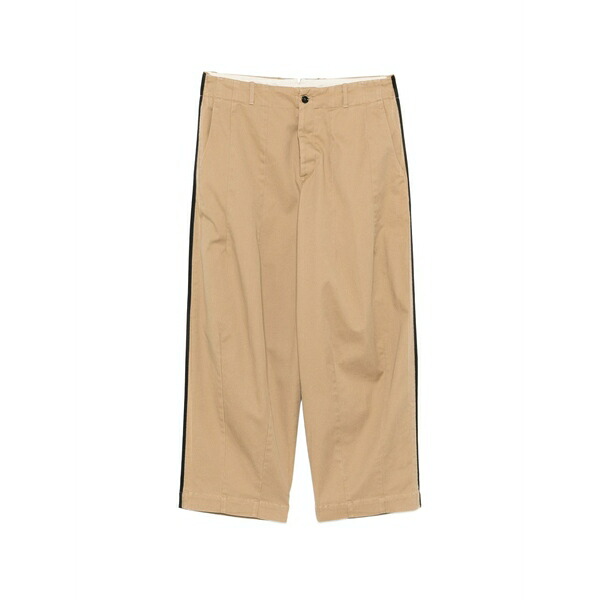 野球クラブ はたご屋 ザ 昼まえ メンズ 心地好いズボン下 ボトムス Damiano squad side-stripe trousers Neutrals