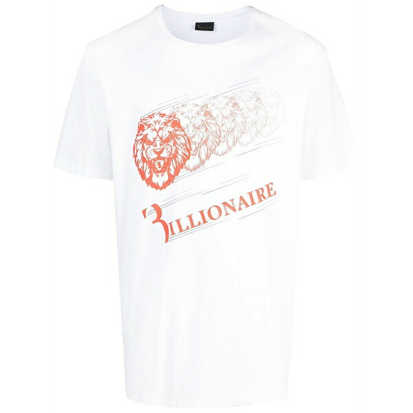 ビリオネア メンズ Tシャツ トップス Logo-print cotton t-shirt White｜asty