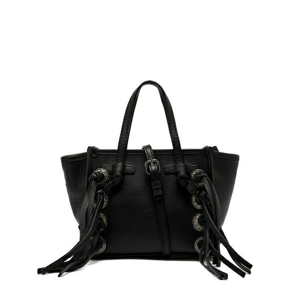 ジャンニ・キアリーニ レディース トートバッグ バッグ Marcella fringe-embellished leather tote bag Black|asty