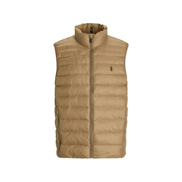 ラルフローレン メンズ ジャケット＆ブルゾン アウター Logo-embroidered gilet Neutrals｜asty