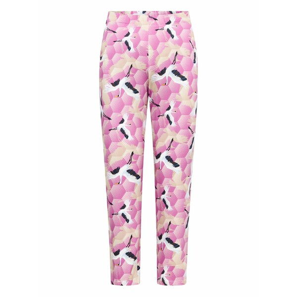ロシャス レディース 心地好いズボン下 ボトムス Graphic birds trousers Pink