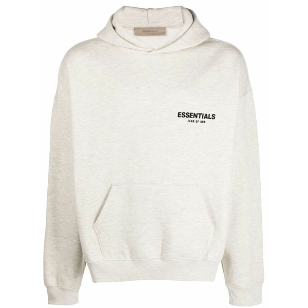 エフオージーエッセンシャルズ メンズ パーカー・スウェットシャツ アウター Logo-print hoodie Neutrals|asty