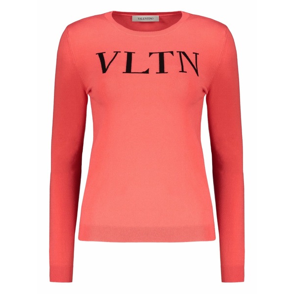 ヴァレンティノ ガラヴァーニ レディース プルオーバー トップス Logo crew-neck long-sleeve t-shirt Orange