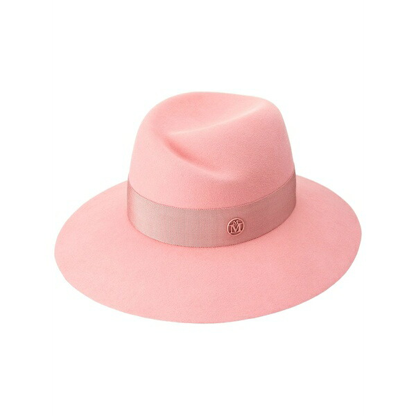 メゾンミッシェル  レディース 鳥打ち帽 付属物 Virginie wool-felt fedora hat Pink