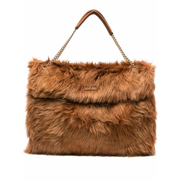 オルチアーニ レディース ショルダーバッグ 御徒面子 Faux-fur shoulder bag Brown