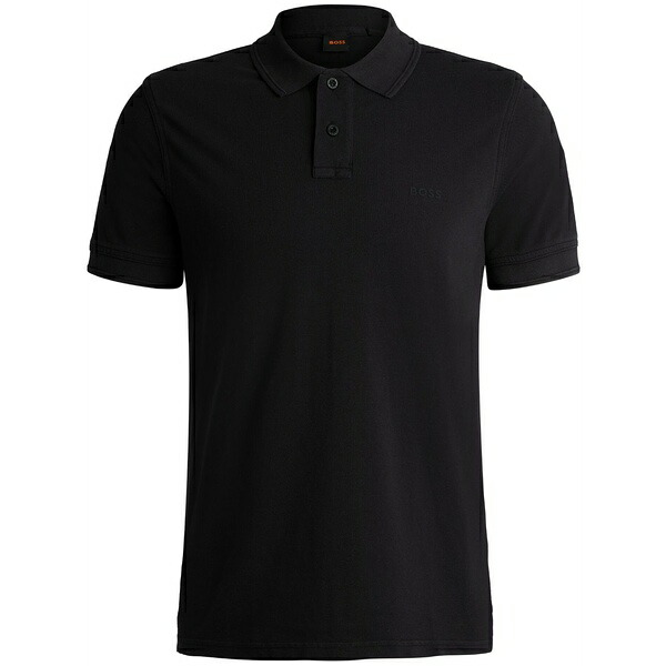 元締め メンズ スポーツシャツ トップス Logo-print cotton polo shirt Black メンズファッション-トップス