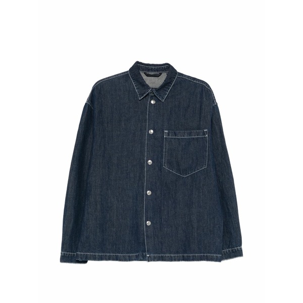 7フォーオールマンカインド メンズ 上衣＆上衣 アウター Patch-pocket overshirt Blue