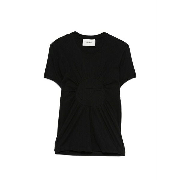 コペルニ レディース プルオーバー トップス Gathered-detail t-shirt Black