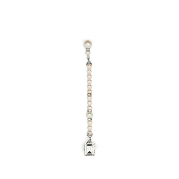 アレッサンドラ・リッチ レディース ピアス＆イヤリング アクセサリー Pearl-embellishment drop earrings Silver｜asty