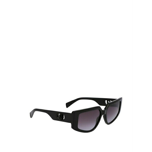 リュージョー レディース サングラス＆アイウェア アクセサリー Logo-plaque geometric-frame sunglasses Black