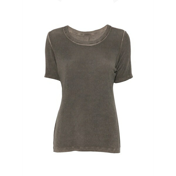 ユマ・ワン レディース Tシャツ トップス Ribbed t-shirt Brown|asty