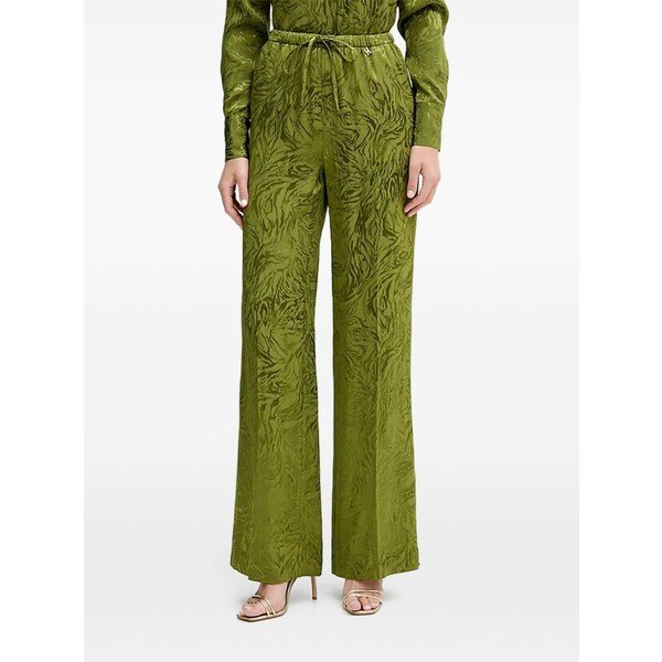シルビアンヒーチ レディース カジュアルパンツ ボトムス Drawstring print trousers Green
