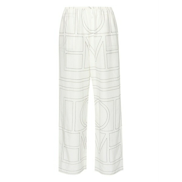 トーテム レディース カジュアルパンツ ボトムス Embroidered-monogram trousers White｜asty