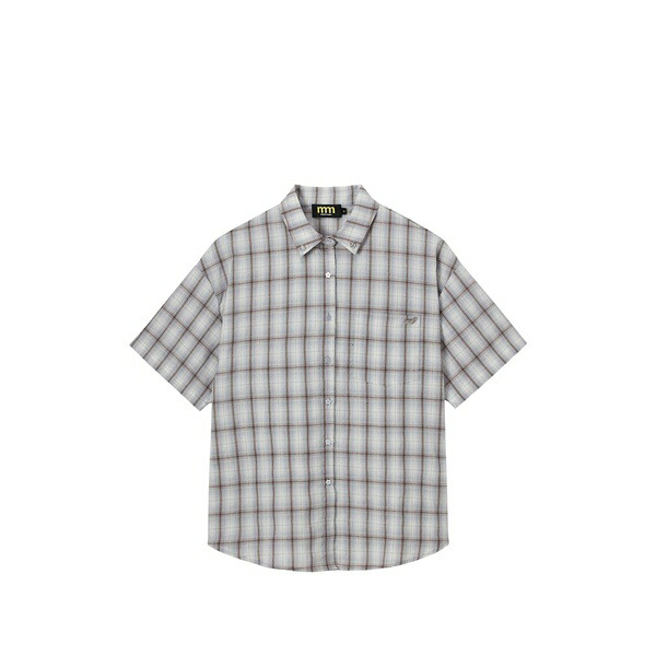 ミニクリーム レディース シャツ トップス Plaid pocket shirt Grey｜asty