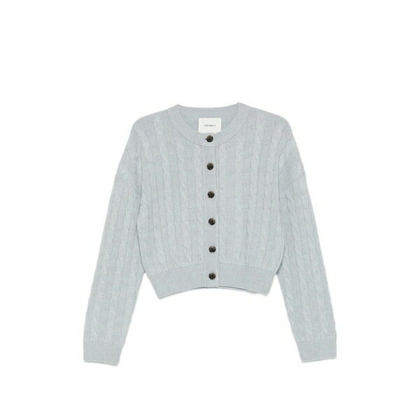 リサ・ヤン レディース ジレー アウター Cassie cable-knit buttoned cardigan  Blue