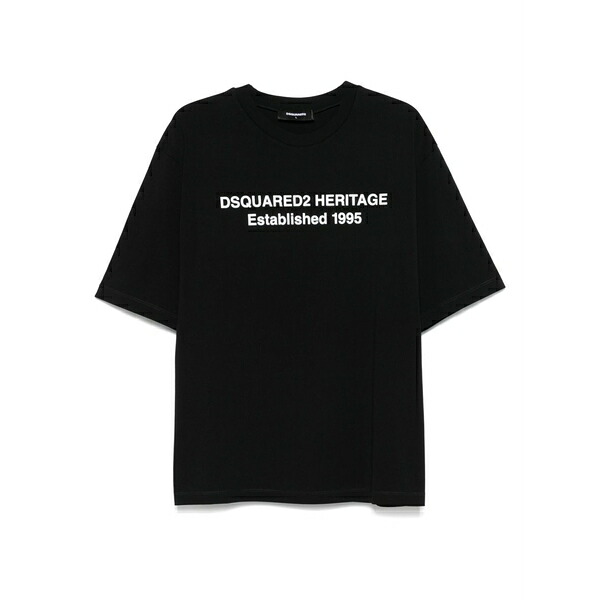 ディースクエアード メンズ プルオーバー トップス Cotton t-shirt Black