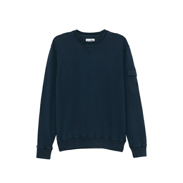 エムシーツーセイントバース メンズ パーカー・スウェットシャツ アウター Chester crew-neck pocket sweater Blue|asty