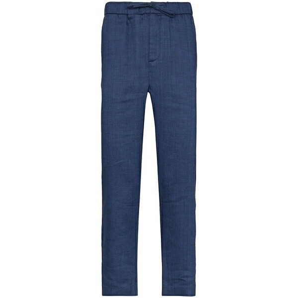 フレスコボールカリオカ メンズ 心地好いズボン下 ボトムス Oscar linen-cotton blend trousers  Blue