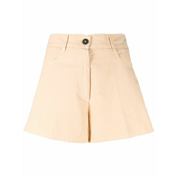 フォルテ フォルテ レディース カジュアルパンツ ボトムス Cotton canvas short shorts Orange