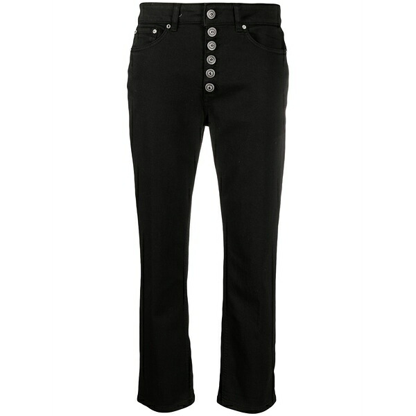 ドンダップ レディース デニムパンツ ボトムス Straight-leg cropped jeans Black｜asty 42,480円