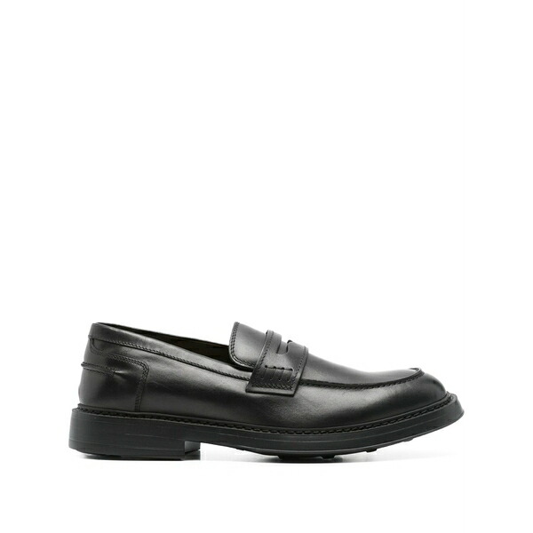 ドンカルズ メンズ スリッポン・ローファー シューズ Penny-slot leather loafers Black
