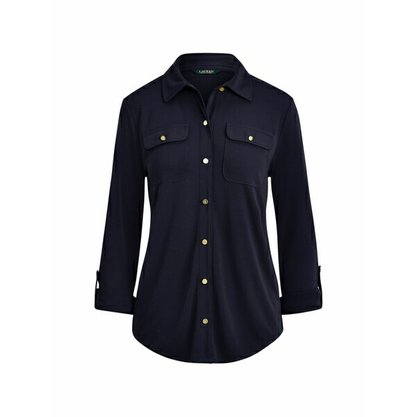 ラルフローレン レディース プルオーバー トップス Buttoned pocket shirt  Blue