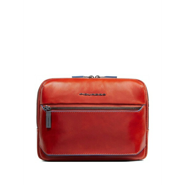 ピークアドロ  メンズ ショルダーバッグ 御徒面子 Leather messenger bag Red