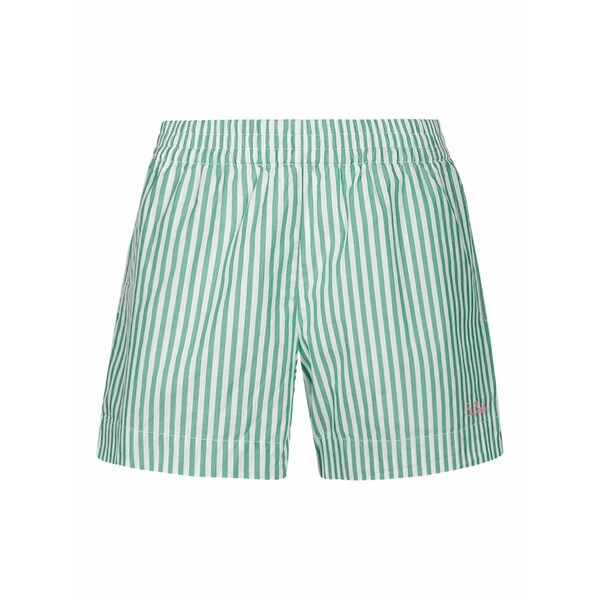 エムシーツーセイントバース レディース 心地好いズボン下 ボトムス Striped shorts Green