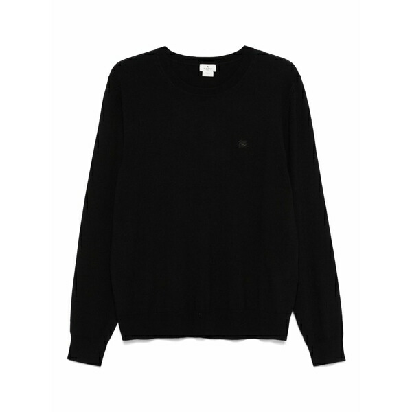 エトロ メンズ ニット\u0026セーター アウター Embroidered-logo sweater Black