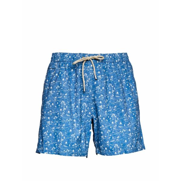 エムシーツーセイントバース メンズ カジュアルパンツ ボトムス Wave toile drawstring swim shorts Blue