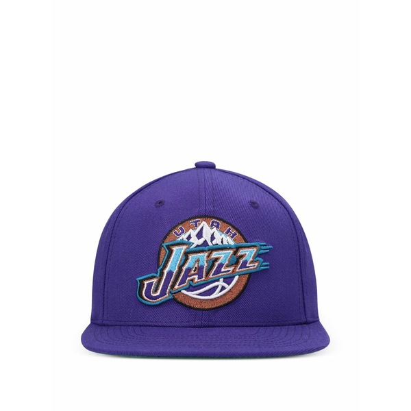 ミッチェル&ネス メンズ 帽子 アクセサリー Jazz hardwood classics embroidered flat cap Purple｜asty 9,571円