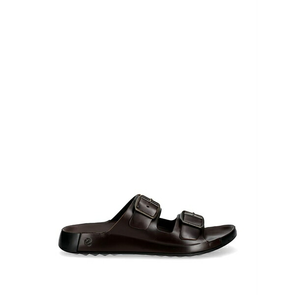 山びこ メンズ サンダル シューズ Buckle strap slides Brown