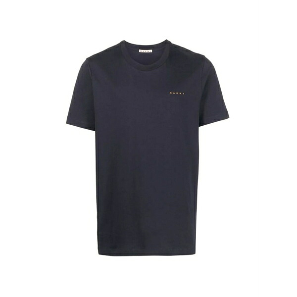 マルニ メンズ ティーシャツ トップス Logo-print t-shirt Blue トップス-メンズファッション-Tシャツ・カットソー