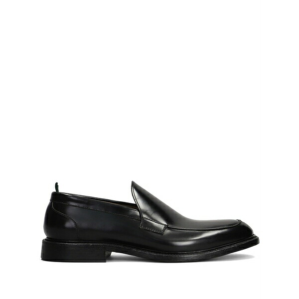 グリーン・ジョージ メンズ スリッポン・ローファー シューズ Leather loafers Black|asty