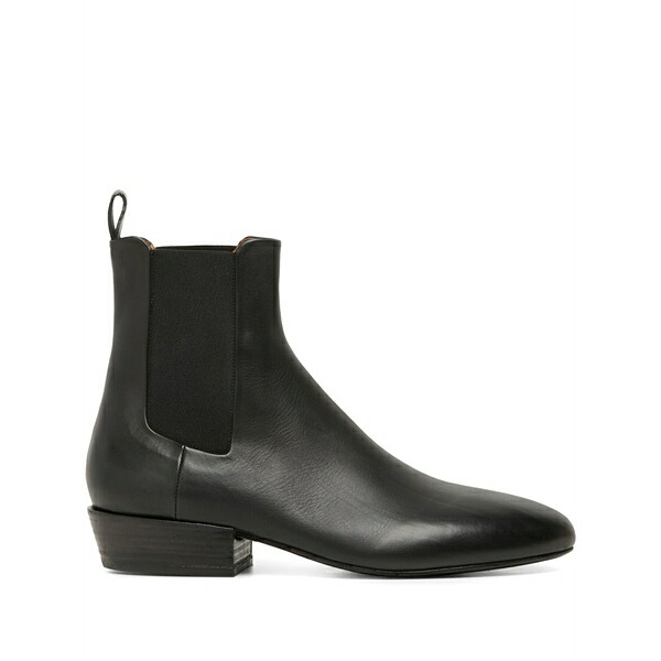 マーシャル メンズ ブーツ シューズ Granblocco almond-toe leather chelsea boots Black｜asty