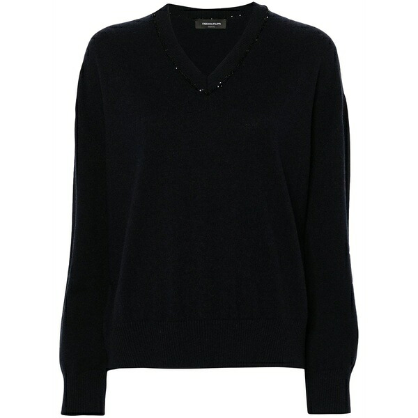ファビアナ フィリッピ レディース 編み物\u0026スウェーター アウター Sequin-embellished sweater Blue